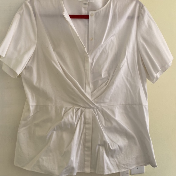 Hugo Boss Beautiful High Quality CottonStretch Logo Buttons Blouse - Picture 3 of 10